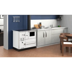 Cuisinière à Bois Alfa 85 G Eco Sortie Droite Blanc -Top chaleur cuisiniere a bois alfa 85 g eco sortie droite blanc 5150781 conf 2 1