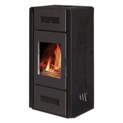 Top chaleur -Top chaleur pack poele a bois romana option ventilateur sortie dessus pack poele a bois romana sortie dessus poele a bois romana poele a bois romana interstoves vue cote 1