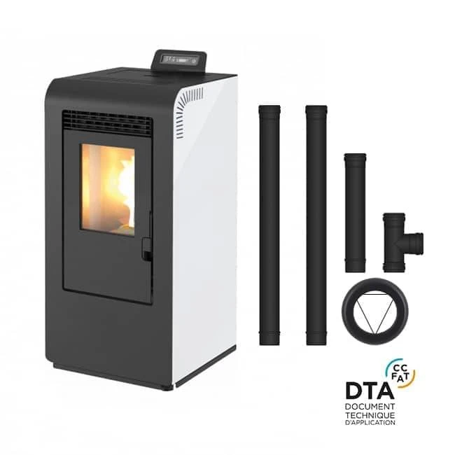 Pack Poêle à Granulés Baggia Evo + Kit D'installation Sortie Dessus 3 Pack Poêle à Granulés Baggia Evo + Kit D'installation Sortie Dessus