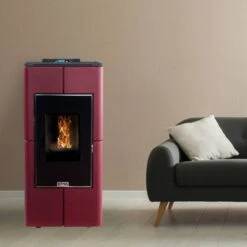 Poêle à Granulés étanche Et Canalisable Tendenza -Top chaleur poele a granules etanche et canalisable tendenza tendenza bordeau 1