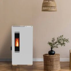Poêle à Granulés Extra Plat Mini -Top chaleur poele a granules extra plat mini mini blanc 1