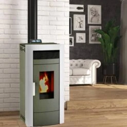 Poêle à Granulés Hydro Baracuda Commo Plus -Top chaleur poele a granules hydro baracuda commo plus baracuda blanc 1