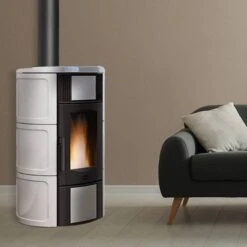 Poêle à Granulés Hydro Iside Idro H15 Bianco -Top chaleur poele a granules iside idro h15 bianco poele a bois zaria poele a bois zaria