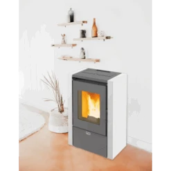 Poêle à Granulés "Mignon" -Top chaleur poele a granules mignon large mignon blanc